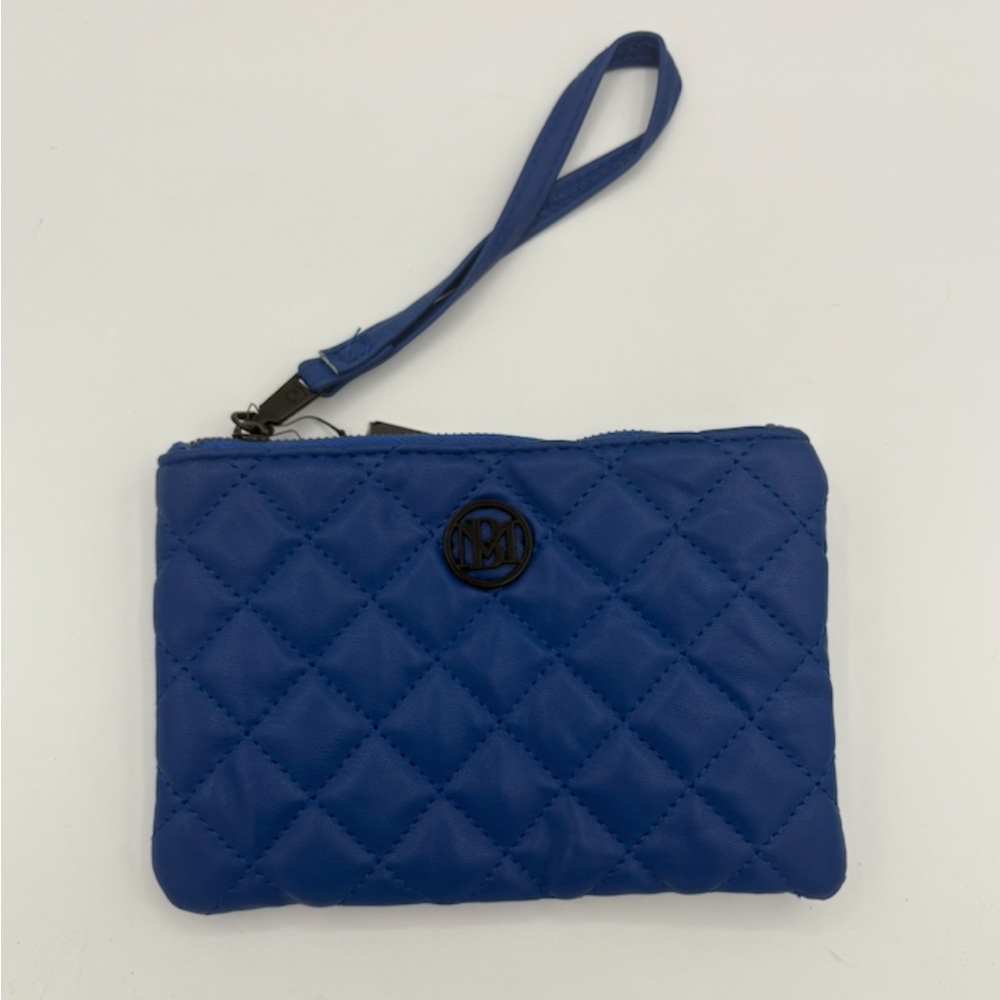 Badgley Mischka Royal Blue Quilted Wristlet